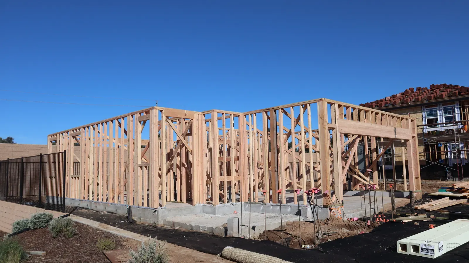 New home construction framing in Tulsa, Oklahoma